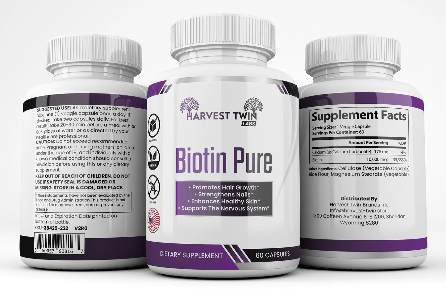 Biotin 10 000 mcg Capsules | Harvest Twin Labs